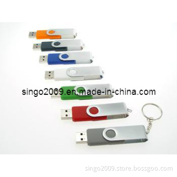 Newest Promotional Swivel USB Flash Drive with USB Cable